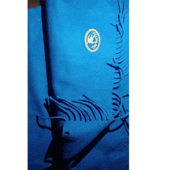 Burberry Solid blue Scarf wrap long 100% lamb wool - Picture 2 of 3